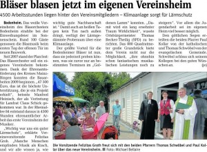 Artikel der Mainzer Rhein-Zeitung v. 25.08.2010